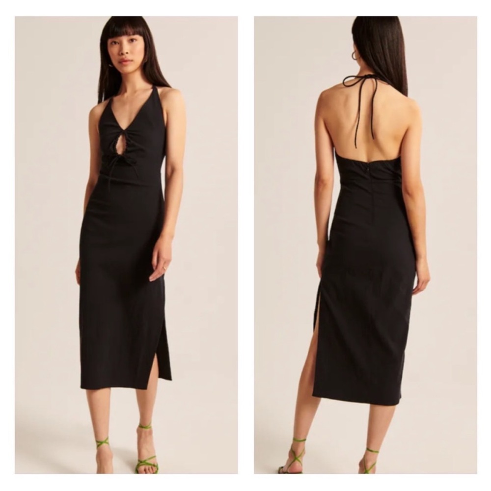 Abercrombie and Fitch: Keyhole Halter Midi Dress